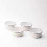 Emaylab Speckles Emaye 4’lü Kapaklı Çerezlik, Kahvaltılık, Reçellik, Zeytinlik, Sunumluk Seti 8cm 200 Ml