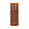 Bloominbag Bloompenpouch Çift Kalemlik Saddle Brown Deri Kılıf