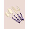 The Mia Joy Çatal Kaşık Bıçak Takımı Mor Gold 24 Parça