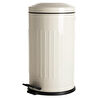Mudo Home 16lt Pedalli Vintage Çöp Kovasi Krem