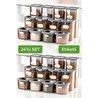 Vienev 24'lü Etiketli Poly Kare Erzak Saklama Kabı Set 8x(0,55 Li̇tre, 1,2 Li̇tre, 1,75 Li̇tre) Antrasit