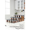 Vienev 24'lü Etiketli Poly Kare Erzak Saklama Kabı Set 8x(0,55 Li̇tre, 1,2 Li̇tre, 1,75 Li̇tre) Antrasit