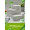 Vienev 4'lü Elastik Bantlı İstiflenebilir Pratik Saklama Kabı Seti 2x 1100 Ml 2x 2600 Ml Gri
