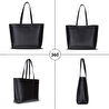 Bloominbag Terra Siyah Hakiki Deri Kadın Omuz Çantası – Noir Black Terra Structured Leather Tote