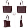 Bloominbag Terra Bordo Hakiki Deri Kadın Omuz Çantası – Merlot Burgundy Terra Structured Leather Tote