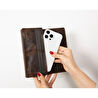 Bloominbag Celestina Umber Brown Hakiki Deri Telefon Bölmeli Cüzdan