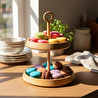 Bambum Macaron 2 Katlı Sunum Yuvarlak