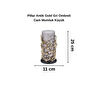 Cornella Pillar Antik Gold Gri Ombreli Cam Mumluk Küçük Ağız :11 Cm X Boy:25 Cm