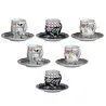 Lucky Art Evelyn Bone 6li Ayakli Kahve Fincani Seti