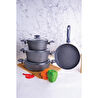 Bambum Scarlett - 7 Parça Granit Tencere Seti Gri