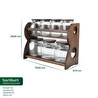 Bambum Nero - Bench - 8 Parça 2 Katlı Standlı Baharatlık Seti