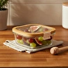 Bambum Poira Cam Kapaklı Kilitli Cam Saklama Kabı 800 Ml