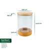 Bambum Corki - Mantar Altlıklı Cam Saklama Kabı 750ml