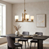 Apliqa Torqu 4 Lü Eskitme Boyalı Beyaz Camlı Modern Genç Odası Yatak Odası Salon Avize