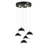 Apliqa Ekin 5'li Yuvarlak 47 Watt Siyah Ledli Kelebek Detaylı Modern Koridor, Yatak Odası Salon Sarkıt Led Avize