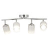 Apliqa Riley 4lü Krom Spot Bardak Camlı Modern Koridor Mutfak Salon Plafonyer Avize