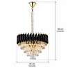 Apliqa Mikula 45'lik Yuvarlak Gold Kristal Taşlı Modern Oturma Odası Salon Sarkıt Avize ( Ürün Zincirlidir )
