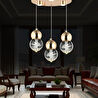 Apliqa Sasha 3'lü Yuvarlak 3 Renkli 48 Watt Gold Kristal Ledli Modern Oturma Odası Salon Sarkıt Avize