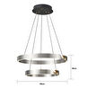 Apliqa Late Gri İki Katlı Yuvarlak 69 Watt Modern Sarkıt Salon Led Avize
