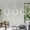 Apliqa Struer 3'lü Sıralı Krom Ledli 66 Watt Modern Koridor, Yatak Odası Salon Sarkıt Led Avize