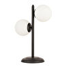 Apliqa Siena 2li Siyah Boyalı Beyaz Camlı Masa Lambası Modern Tasarım -yatak Odası-salon Retro Abajur