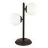 Apliqa Siena 2li Siyah Boyalı Beyaz Camlı Masa Lambası Modern Tasarım -yatak Odası-salon Retro Abajur