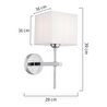 Apliqa Rory Tekli Beyaz Şapkalı Krom Duvar Lambası Yatak Odası-yatak Başı-banyo Için Modern Aplik