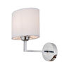 Apliqa Zadie Tekli Beyaz Şapkalı Krom Duvar Lambası Yatak Odası-yatak Başı-banyo Için Modern Aplik