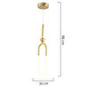 Apliqa Thisted Tekli Gold Ledli 13 Watt Modern Koridor, Yatak Odası Salon Sarkıt Led Avize