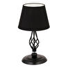 Apliqa Lupin Siyah Masa Lambası Siyah Şapkalı Modern Tasarım Salon-yatak Odası Retro Abajur