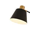 Apliqa Arrigo Siyah Retro Başlıklı Modern Dekoratif Köşe Lambader