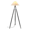 Apliqa Cosby Siyah-krom Kaplamalı Tripod Metal 3 Ayaklı Lambader