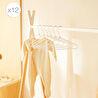 Ocean Home Textile 12'li Beyaz Renk Kumaş Kaplı Metal Bebek Giysi Askısı19.5 X 30 X 0.3 Cm