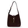 Bloominbag Ravello Cimbrone Chestnut Brown Suede Shoulder Bag / Deri Omuz Çantası