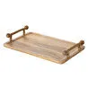 Mudo Home Wooden Dekorati̇f Tepsi̇ 40x25 Cm