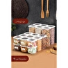 Vienev Foly Etiketli Kare Erzak Saklama Kabı 18'li Set 6x(0,55 Li̇tre, 1,2 Li̇tre, 1,75 Li̇tre)