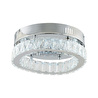 Apliqa Ardenia Tekli Krom Ledli 3 Renkli Kristalli Taşlı Modern Tasarım Led Kristal Salon Avize