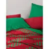 Cozy Home festive Tek Kişilik Lastikli Çarşaflı Nevresim Takımı Holly Yeşil