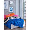 Cozy Home Popping Colors Çift Kişilik Lastikli Çarşaflı Nevresim Takımı Dusk Mavi 180x200