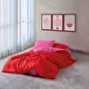 Cozy Home Popping Colors Tek Kişilik Lastikli Çarşaflı Nevresim Takımı Sage Kırmızı-Fuşya