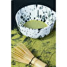 Beige & Stone Seramik Mat Siyah Benekli Matcha Kase Ve Whisk Tutacağı Set