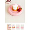 Beige & Stone Seramik Küçük Boy Parlak Pembe Donut Tatlı Tabağı