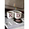 Beige & Stone 2’li Kişiye Özel Harfli Türk Kahvesi & Espresso Seramik Bardak Seti
