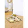 Beige & Stone Kare Gold Servis/sunum Tepsi