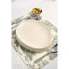 Beige & Stone Yeşil Pastoral Desenli Dikdörtgen Amerikan Servis 2'li