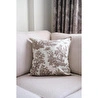 Beige & Stone Kahverengi Vintage Desenli 45x45 Dekoratif Yastık Kılıfı