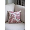 Beige & Stone Bordo Vintage Desenli 50x50 Dekoratif Yastık Kılıfı