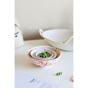 Beige & Stone Seramik Turuncu Benekli Salata Bowl Kahvaltılık Çorba Sunum Kase 3'lü Set