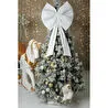 Beige & Stone Kurdele Yıllbaşı Ağaç Süs Noel Beyaz Fiyonk 55x50 Cm Büyük