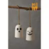 Beige & Stone Halloween Cadılar Bayramı Hayalet Temalı Booo & Hahaha Asılabilir Dekor ( 2'li )